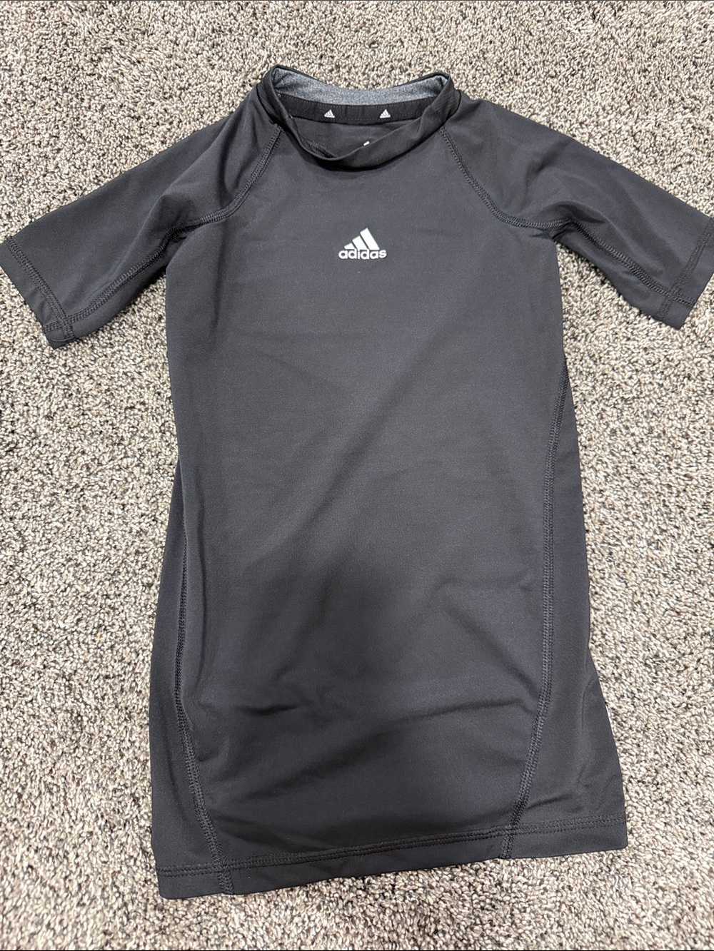 adidas Kids Black Short-Sleeve compression Top. Like new